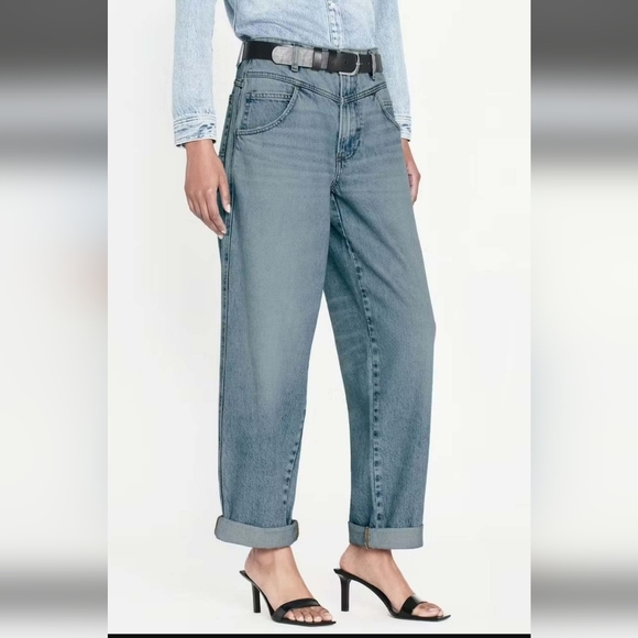 NWOT FRAME 90s Utility Loose High-Rise Straight-Leg Jeans $298 Size 23 - Picture 5 of 12